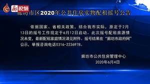 廊坊市區(qū)2020年公共住房實(shí)物配租搖號(hào)公告