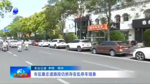 市區(qū)康莊道路段仍然存在亂停車現(xiàn)象