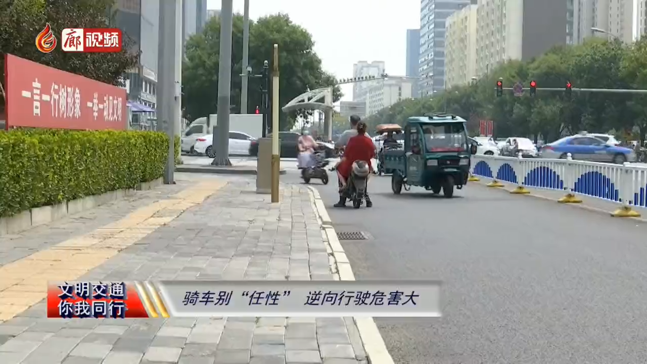 廊視頻 | 騎車別“任性” 逆向行駛危害大